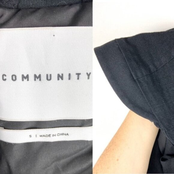 Aritzia Hooded Black Puffer Coat Community Size Small Biko Winter‎ Coat Puffer S - Picture 6 of 8